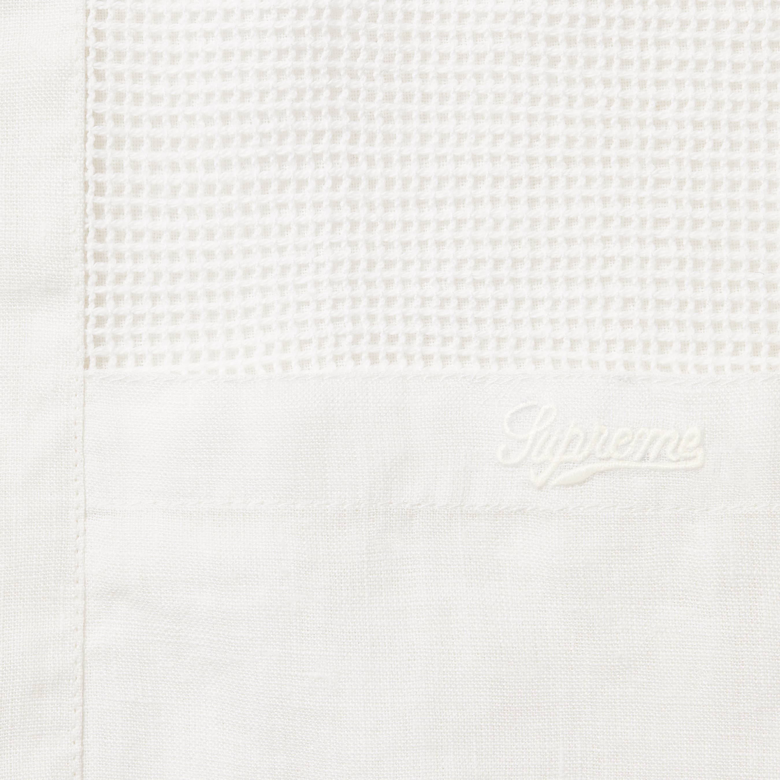 Mesh Panel Linen S/S Shirt view 9